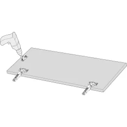 Fixation pour porte en MDF pour Aventos HK-XS