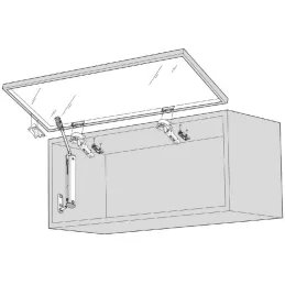 Fixation pour porte en aluminium pour Aventos HK-XS