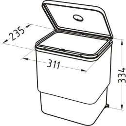 Poubelle Sesamo 16 L