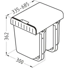 Poubelle Aladin 2 x 8 l