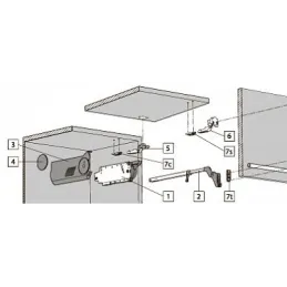 Mécanisme basculant HF gris / KIT