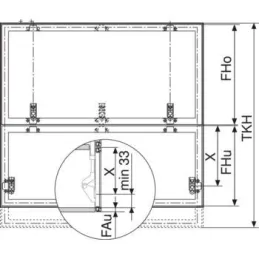 Mécanisme basculant HF gris / KIT