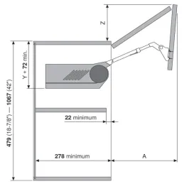Mécanisme rabattable HF blanc / KIT