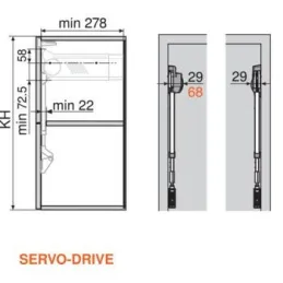 Mécanisme rabattable HF blanc / KIT