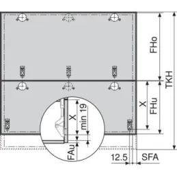 Mécanisme rabattable HF blanc / KIT
