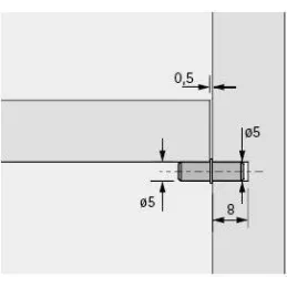 Support d’étagère 5/5 nickel / 100 pièces