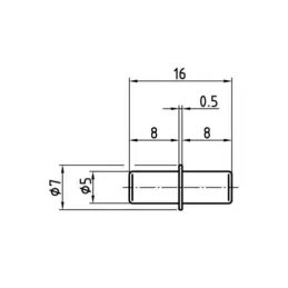 Support d’étagère 5/5 nickel / 100 pièces