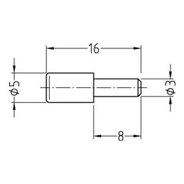 Support d’étagère 3/5 nickel / 100 pièces