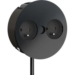 Prise électrique Twister / Noire