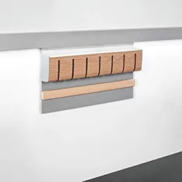 Étagère murale à couteaux en bois / gris titane