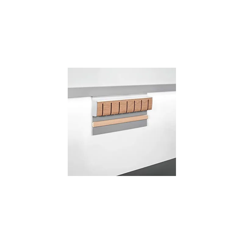 Étagère murale à couteaux en bois / gris titane