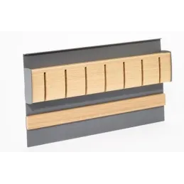 Étagère murale à couteaux en bois / gris titane