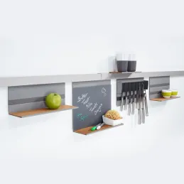 Étagère murale à couteaux / Gris titane