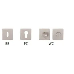 Poignée sur rosace VISION carrée / Inox mat