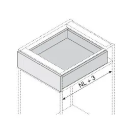 Coulisse invisible MOVENTO avec amortisseur et attaches / 40 kg