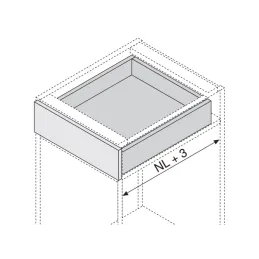 Coulisse invisible MOVENTO TIP-ON avec poignées / 40 kg