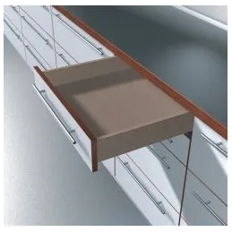 Coulisse partielle invisible TANDEM Plus avec amortissement et attaches / 30 kg