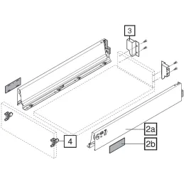Côté Tandembox Antaro « M » 83,6 mm / Blanc