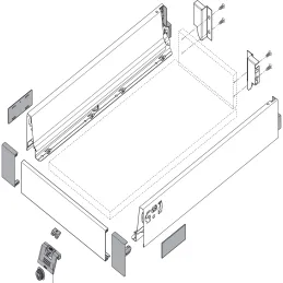 Façade avant pour tiroir intérieur « M » / Blanc
