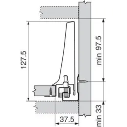 Côté Tandembox Antaro « K » 115,6 mm / Blanc
