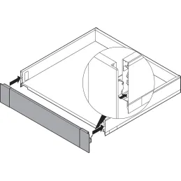Fixation de façade LEGRABOX pour tiroir intérieur « M » / Blanc