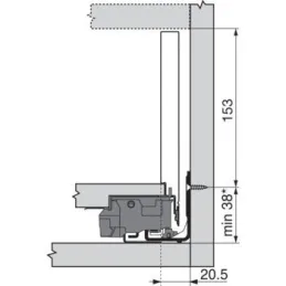 Côté LEGRABOX « C » 177 mm / Noir