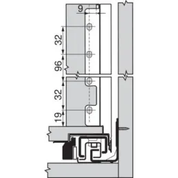 Paroi latérale LEGRABOX « F » 241 mm / Grise