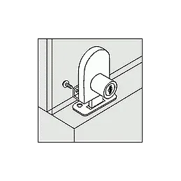 Serrure pour simple vitrage JS60N/21 nickelée