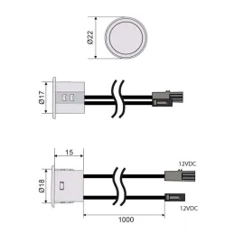 Interrupteur tactile avec variateur (blanc)