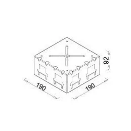 Plaque de support Desk Bar 90° / grise