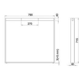 Pied de structure de table Frame Q 800 / gris