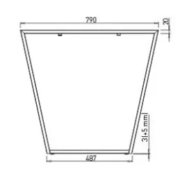 Pied de structure de table U-LEG / gris