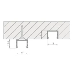 Profilé en aluminium LL-04 pour éclairage LED avec embout