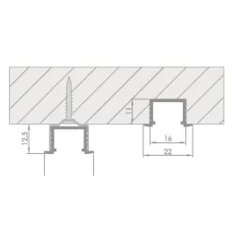 Profilé en aluminium LL-05 pour éclairage LED avec cache de finition