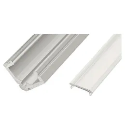 Profilé d’angle en aluminium LL-07 pour éclairage LED avec cache terminal