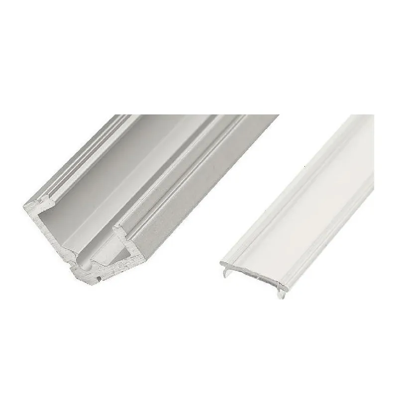 Profilé d’angle en aluminium LL-07 pour éclairage LED avec cache terminal