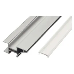 Profilé en aluminium d’angle LL-08 pour éclairage LED avec embout de finition