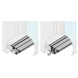 Profilé en aluminium d’angle LL-08 pour éclairage LED avec embout de finition