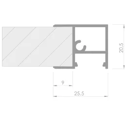 Profilé en aluminium LL-16 pour éclairage LED de placard