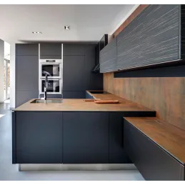 Plan de travail compact FUNDERMAX Patina Bronze / Âme noire