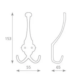 Porte-manteau rustique ORIO XL / Laiton vieilli