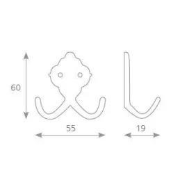 Porte-manteau rustique ORIO / Laiton vieilli