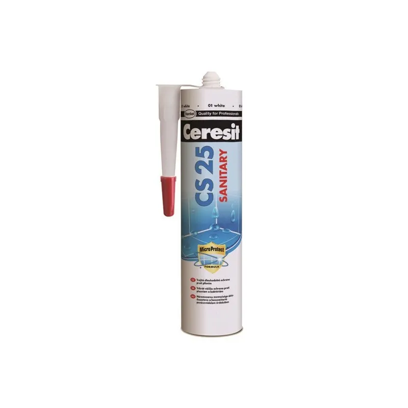 Silicone sanitaire CERESIT CS25 / Blanc