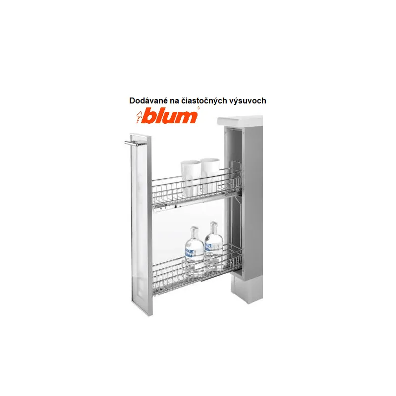 Panier coulissant avec amortissement INOXA BLUM – 2110 / chrome