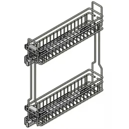 Panier coulissant avec amortissement INOXA BLUM – 2110 / chrome