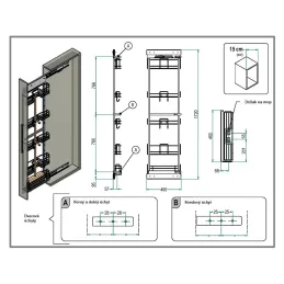 Présentoir alimentaire pour produits de nettoyage 841/R – 150 mm