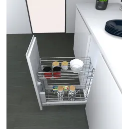 Panier coulissant avec amortisseur INOXA HETTICH - 1102 / chrome
