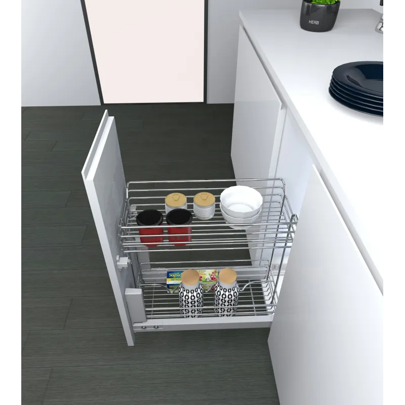 Panier coulissant avec amortisseur INOXA HETTICH - 1102 / chrome
