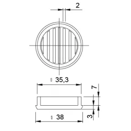 Ventilateur 35 mm / Marron