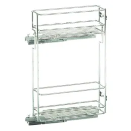 Panier double pour meubles hauts STANDARD 150 mm / Chrome
